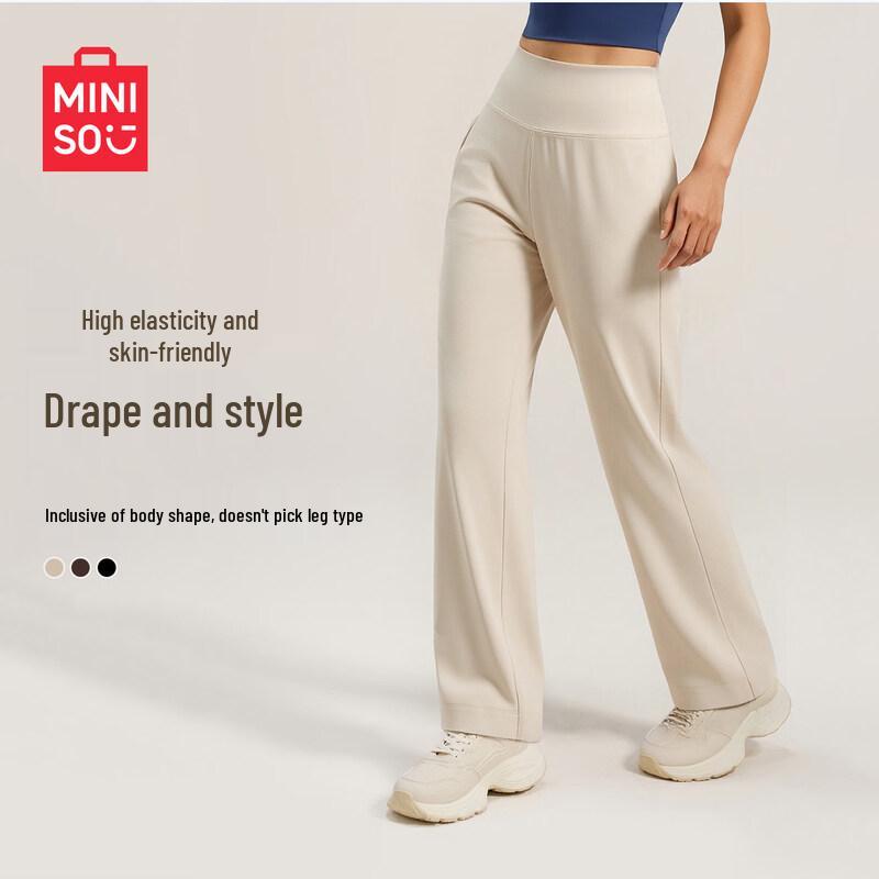 MINISO Women s Spring/Summer Casual Wide-Leg Pants L