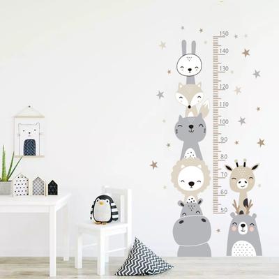 Autocollant de hauteur, forte adhérence, amovible, auto-adhésif, imperméable, sans résidus, dessin animé, règle de hauteur pour chambre à coucher