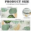 1Pcs Anti Fatigue Kitchen Rugs, Green Leaf Print Waterproof Non-Slip Thick Cushioned Kitchen Mat Heavy Duty Comfort Standing Mat for Kitchen
