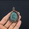 Labradorite Pendant, Handmade Gemstone 999 Copper Wire Wrapped Pendant Antique Jewelry, For Gift Silver Jewelry