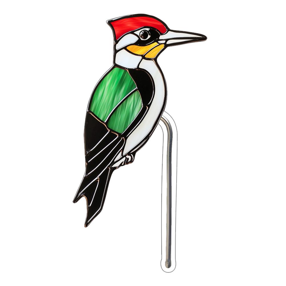 Potted Plant Insert Bird Planter Decoration Stained Glass Garden Decoration Crafts Acrylic Home Decor Dress Up