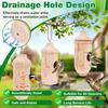 3Pcs Hummingbird House for Outside Hanging Wooden Bird House Hummingbird Feeder Gardening Yard Decoration
