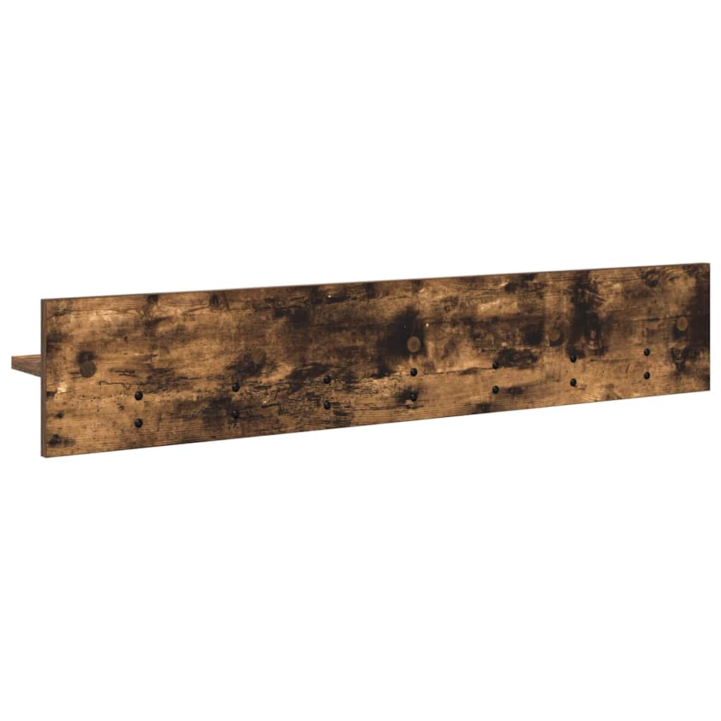 Wall Mounted Nightstand Smoked Oak 100 x 10.5 x 18 cm