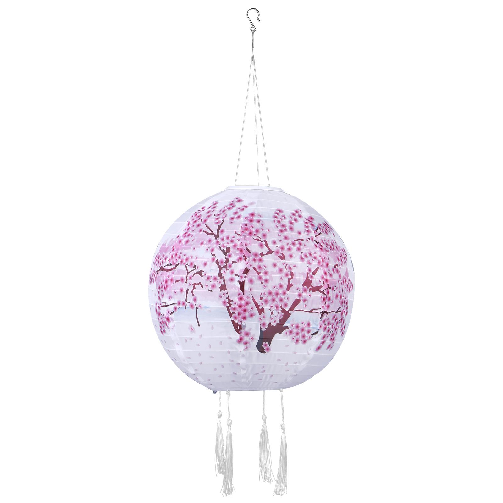 LED Solar Lantern 30cm Solar Powered Cherry Blossom Lights IP65 Waterproof Flower Decorative Lights for Patio Garden Decor 30cm