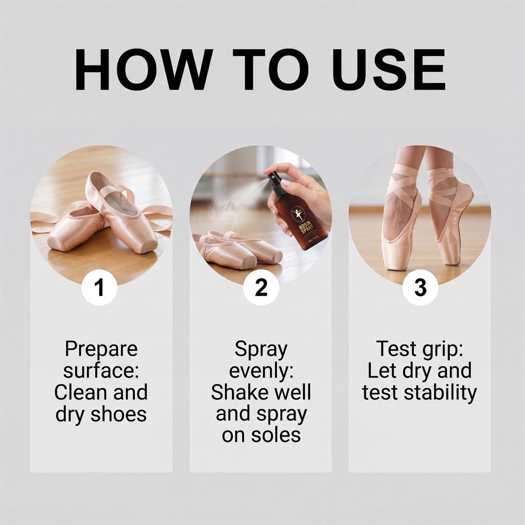 Spray Adesivo Colofonia per Scarpe da Danza 30ml Spray per Ridurre lo Scivolamento sulle Calzature da Danza Scarpe da Ballo Classico e da Performance Miglioratore di Grip