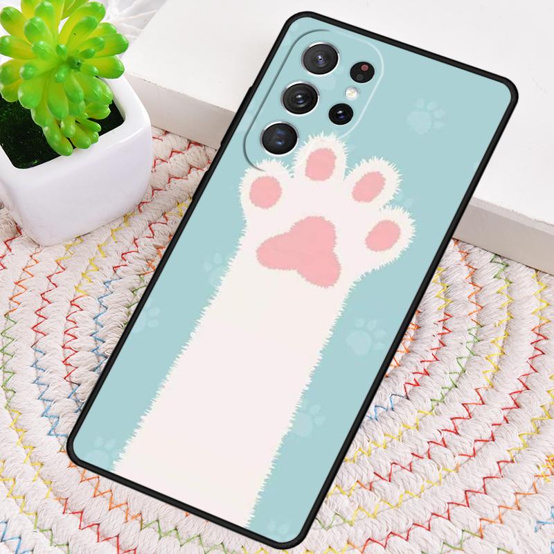 cat Dog paw design Phone Case for Samsung Galaxy note 10 pro S26 Ultra S23 S24 FE S25 S21 S22 PLUS shockproof Cove