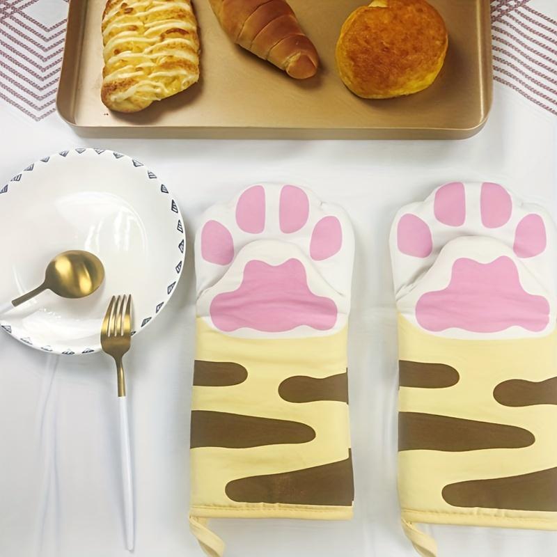 1 Paar skurrile Küchenhelfer Katzenpfote Thermohandschuhe Bügeln & Hochtemperatur-Backofen Mikrowellengeeignet Kochhandschuhe Handwäsche