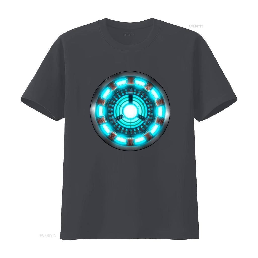 Arc Reactor Fun Design Mens T Shirt Cool Sci Fi Inspired Print for Tech Lovers Vintage Washed Casual Stylish Streetwear Unisex