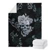 Gothic Punk Style Plush Throw Blanket for Bedroom Death Skull Printed Throw Blankets Special Halloween Gifts for Teenager Adluts