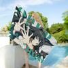 ZZZ Gaming Hoshimi Miyabi Microfiber Printed Beach Towel Mountain Climbing Yoga Beach Swimming Running Absorbent Soft Towel