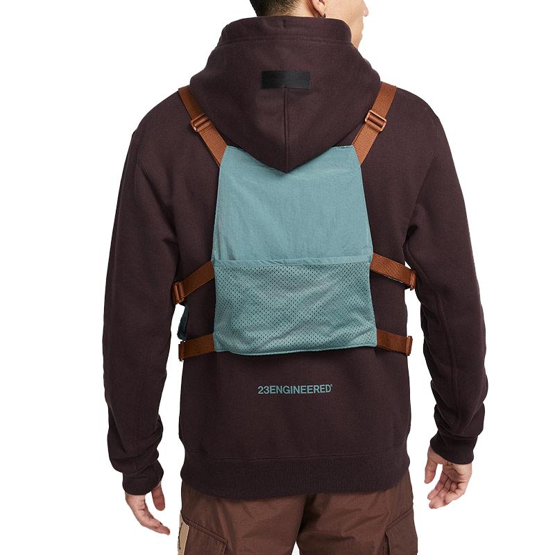 Jordan Multi-Pocket Solid Color Logo Detachable Fleece-Lined Hooded Jacket Men Outerwear Coffee DC9582-203