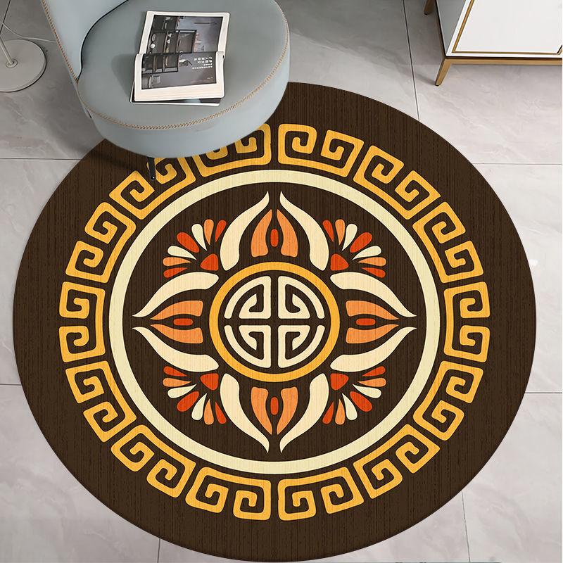 Round Carpet for Living Room Bed Room Floor Carpets Home Decor 3D Printed Rugs Anti-slip Mat