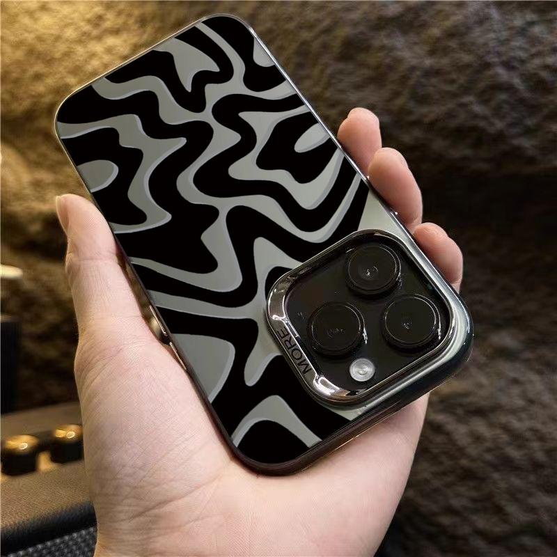 Black Water Ripple Phone 15 14 13 12 11 Pro Max Shockproof Bumper Back Cover For iPhone 16 Case Funda Bumber