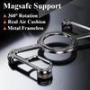 Oatsbasf Magsafe Handyhülle für iPhone 16 15 Pro/Pro Max/16 E Metall Rahmenlos mit 360° drehbarem Ständer Stoßfeste Schutzhülle