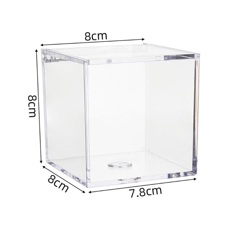 Conjunto de 12 Caixas Transparentes à Prova de Poeira para Embalar Doces Caixas de Armazenamento de Plástico para Doces e Biscoitos Recipientes Quadrados Cúbicos