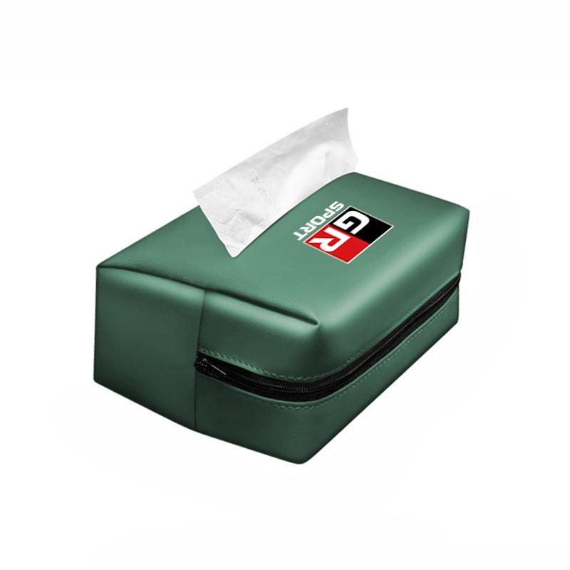 Car Tissue Storage V48 Bag Sun Visor Seat Back Paper Towel Organizer Keyring For Toyota 86 RAV4 Corolla Yaris Prius CHR Camry Prado
