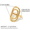 Stainless Steel Geometric Opening Rings for Women Men Adjustable Multi Layer Hollow Waterproof Rings Banquet Jewelry Accessories