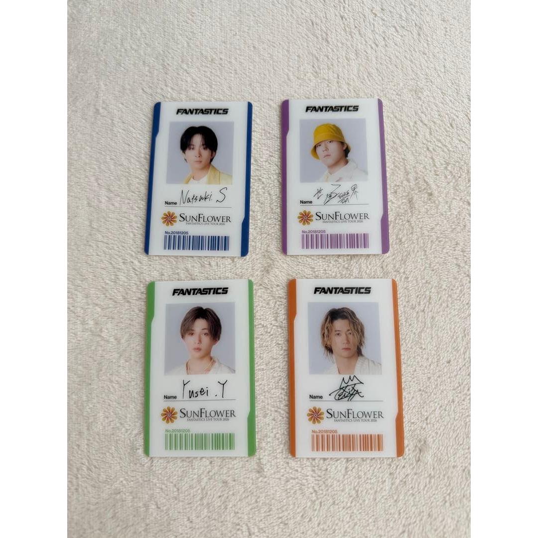 Used FANTASTICS SUNFLOWER ID card set of 4