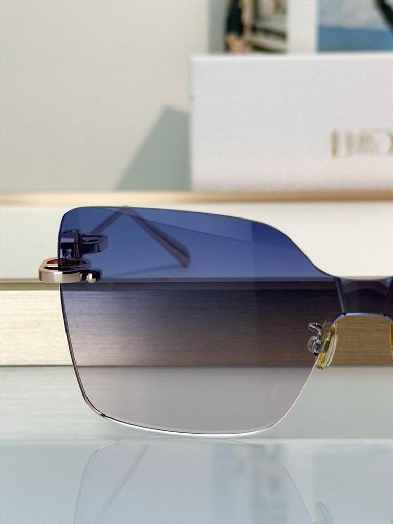 Women's Fashion Rimless Metal Sunglasses CHAIN M1U - UV Protection, Large Frame