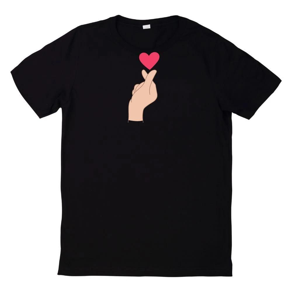 T-Shirt Koreanisches Fingerherz K Pop Herz Handzeichen L