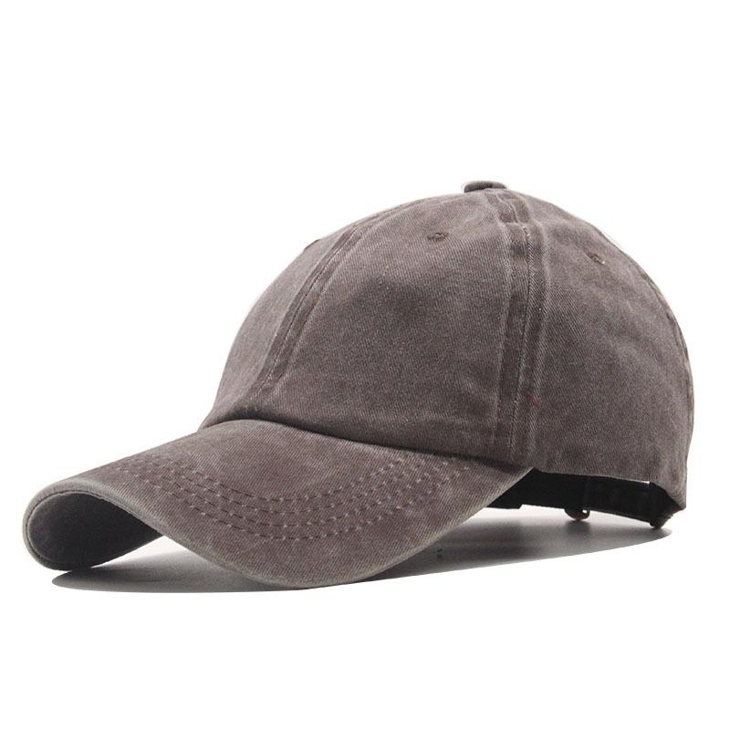 Light Plate Baseball Cap Women'S Washed Cotton Retro Sun Hat Outdoor Men'S Cap