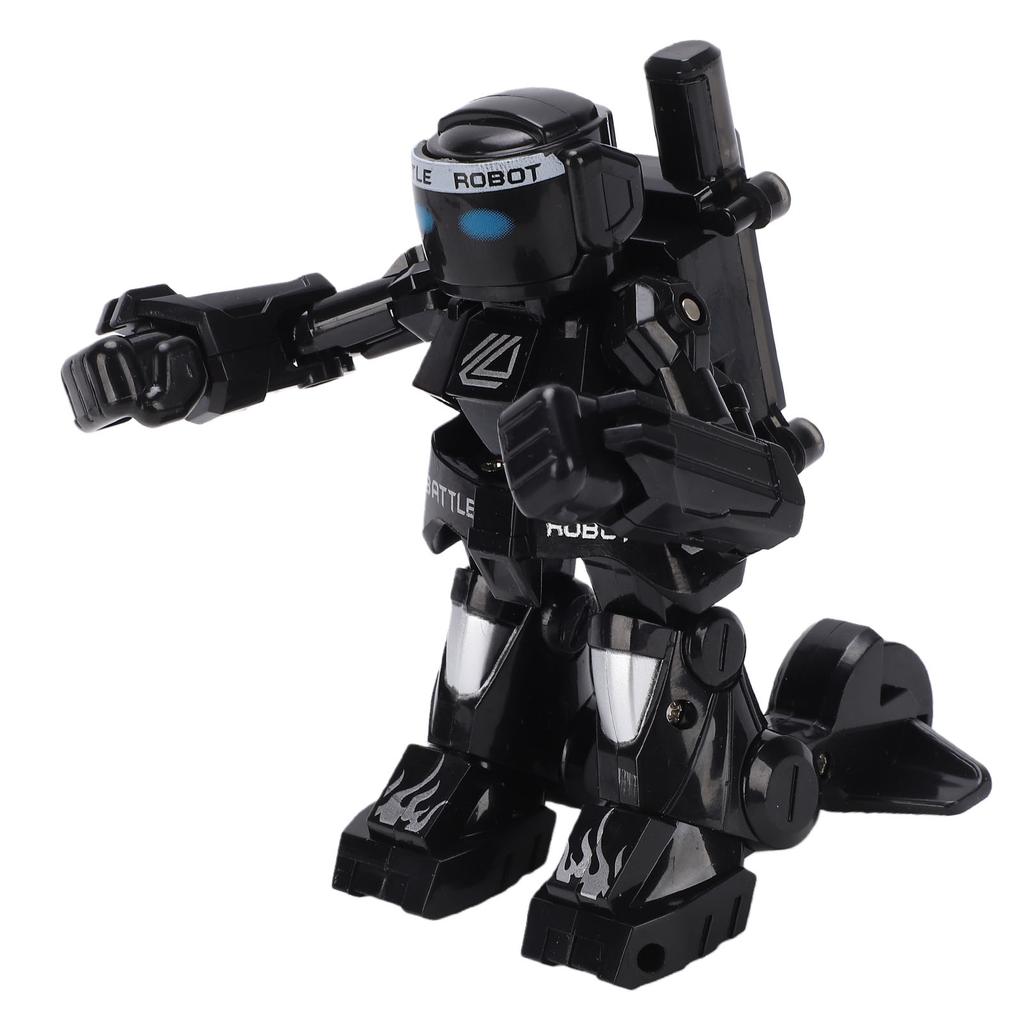 Remote Control Fighting Robot Toy Fun RC Ejecting Battle Robot Support 2 Player with Light Sound Effects Black