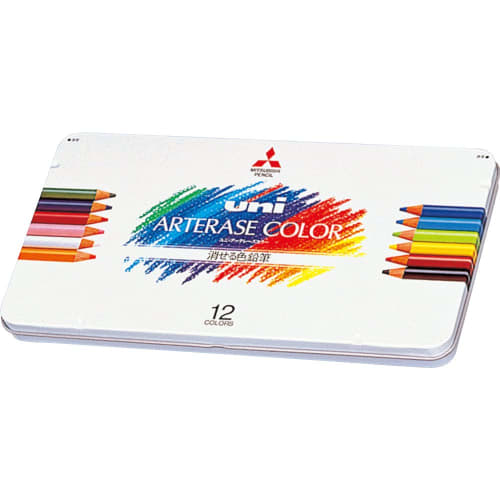 Mitsubishi Pencil Erasable Colored Pencil Uniarterase Color 12 Colors UAC12C