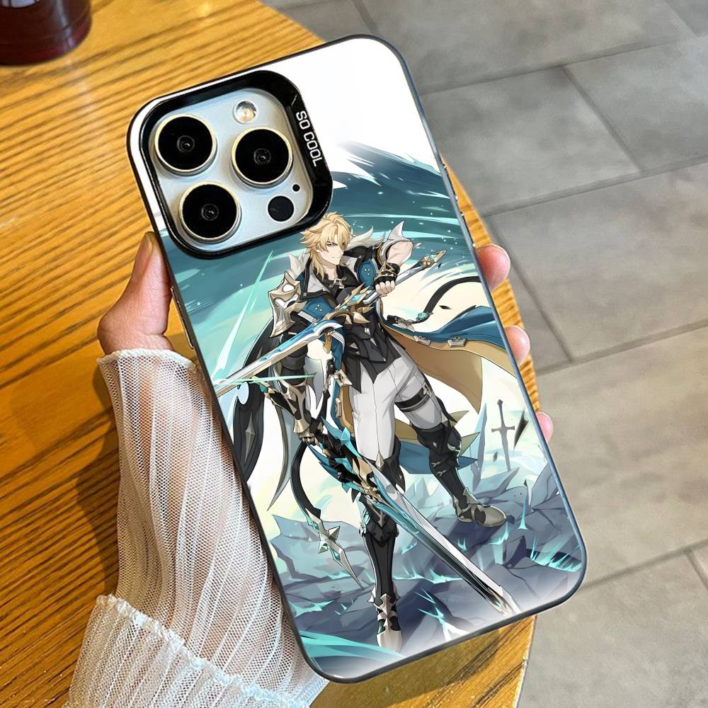 V-VarkaS G-Genshi-n-n I-ImpacTS Phone Case For iPhone 16 17 15 14 12 13 Pro Max Black Candy Matte Shockproof Cover