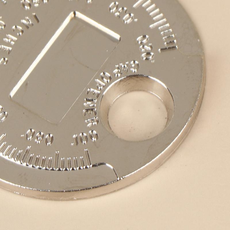 Coin- Type 0.6-2.4Mm 0.02-0.10 Inch Spark Plug Gap Gauge Measurement Tool Range Spark Plug Gage Caliber Measuring Tool 1/5Pcs