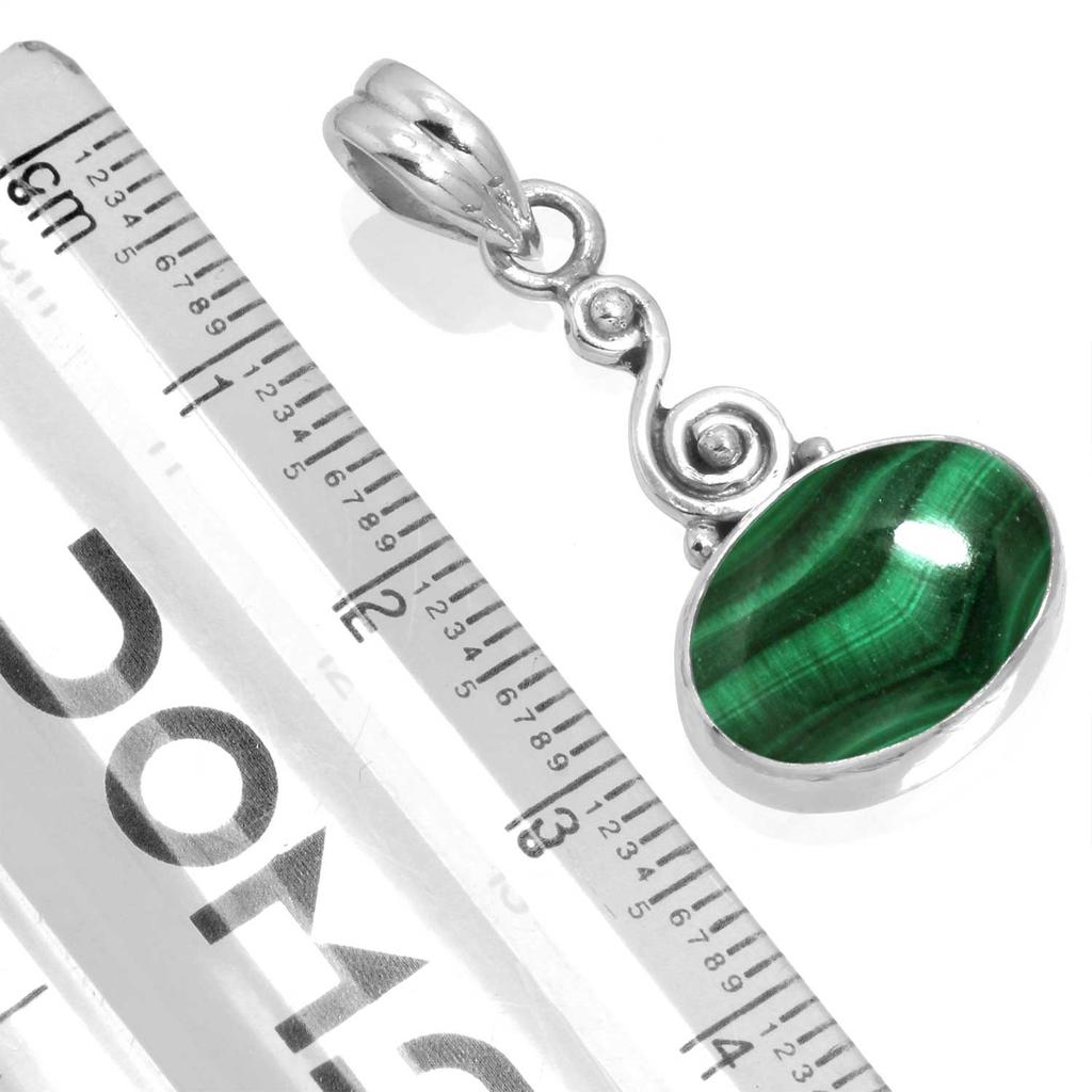 925 Sterling Silver Pendant Women Gemstone Handmade Jewelry Engagement Gift Malachite Moonstone Rose Quartz Red Stone Smoky Topaz Tiger Eye Boho