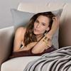 JJennifer Garner Cushion Cover Pillowcase Antidustmite Invisible Zipper Short Plush Sofa Cushion