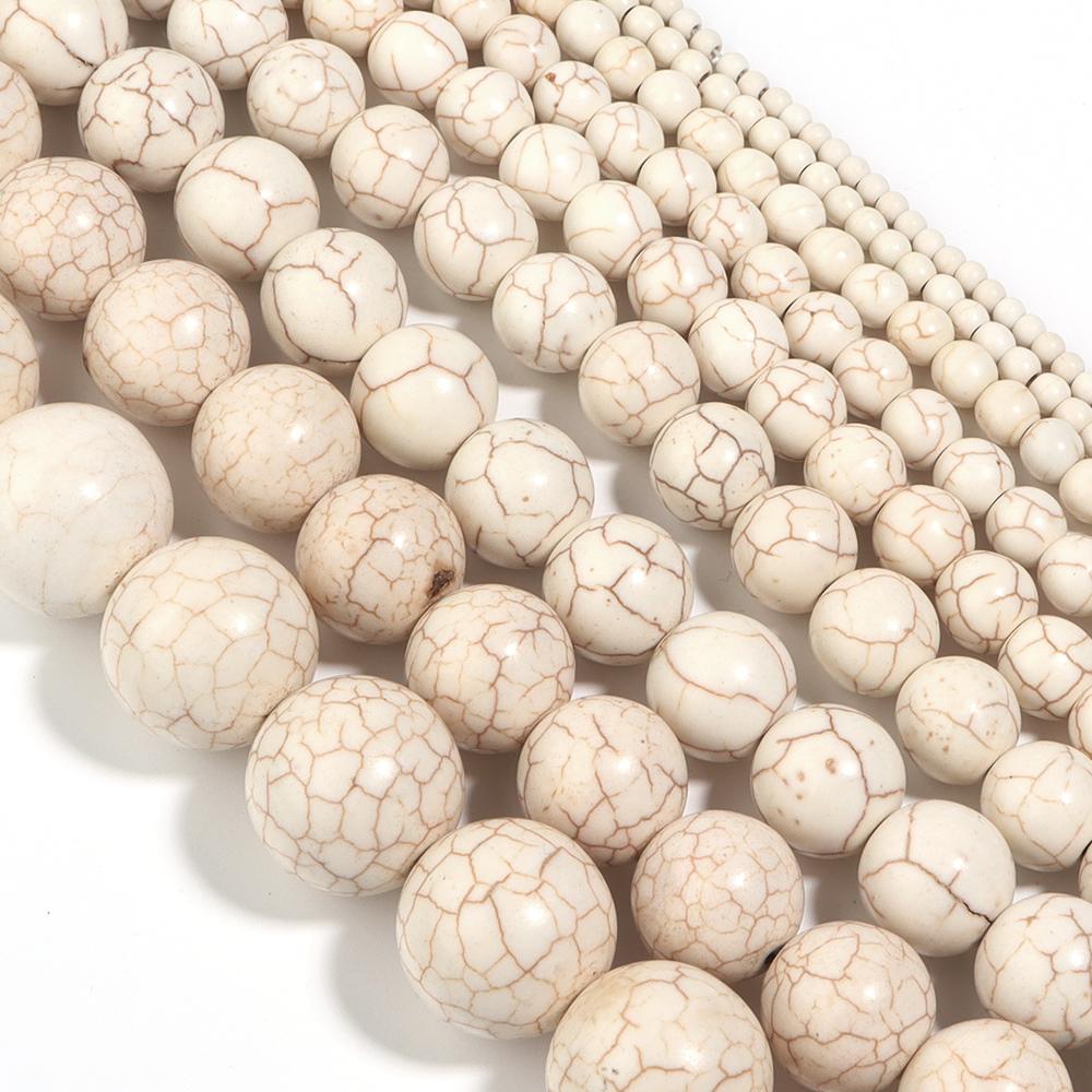 

24-140pcs/lot 4 6 8 10 12 14 16mm Natural Stone Beads Colorful Turquoise Beads Round Loose Beads For Jewelry Making DIY Bracelet 4mm apx 90pcs бежевый