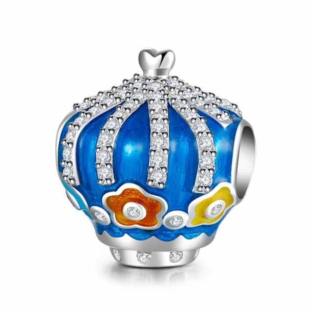 925 Sterling Silver Pink Sparkling Cz Flamingo Charms Bead For Jewelry Making Pendants Fit Original Charm European Bracelets