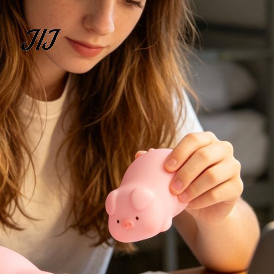 Pig Squeeze Toy Animal Stress Relief Toy, Slow Rising Sensory Toys Soft Office Desk Dog Fidget for Kids Adults Anti