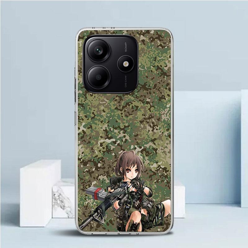 Camouflage Military Soft Cover for Xiaomi Redmi Note 15 14 13 12 Pro Plus Phone Case 14S 11S 11T 11E 10S 10 4G Pattern Shell Red