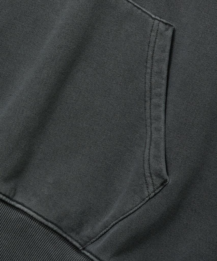Brownbreath Pigment Tag Hood Zip Up - Charcoal