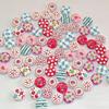 New 15mm Scrapbooking Sewing 2 Holes Wood Buttons Decorative Buttons Mixed Printing Round Pattern