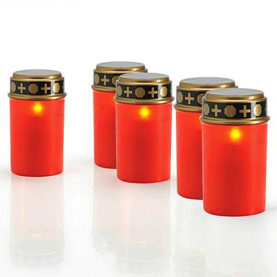 Outdoor Solar Electronic Candle Light Rainproof Flameless Grave Cemetery Ritual Lawn Lighting Light