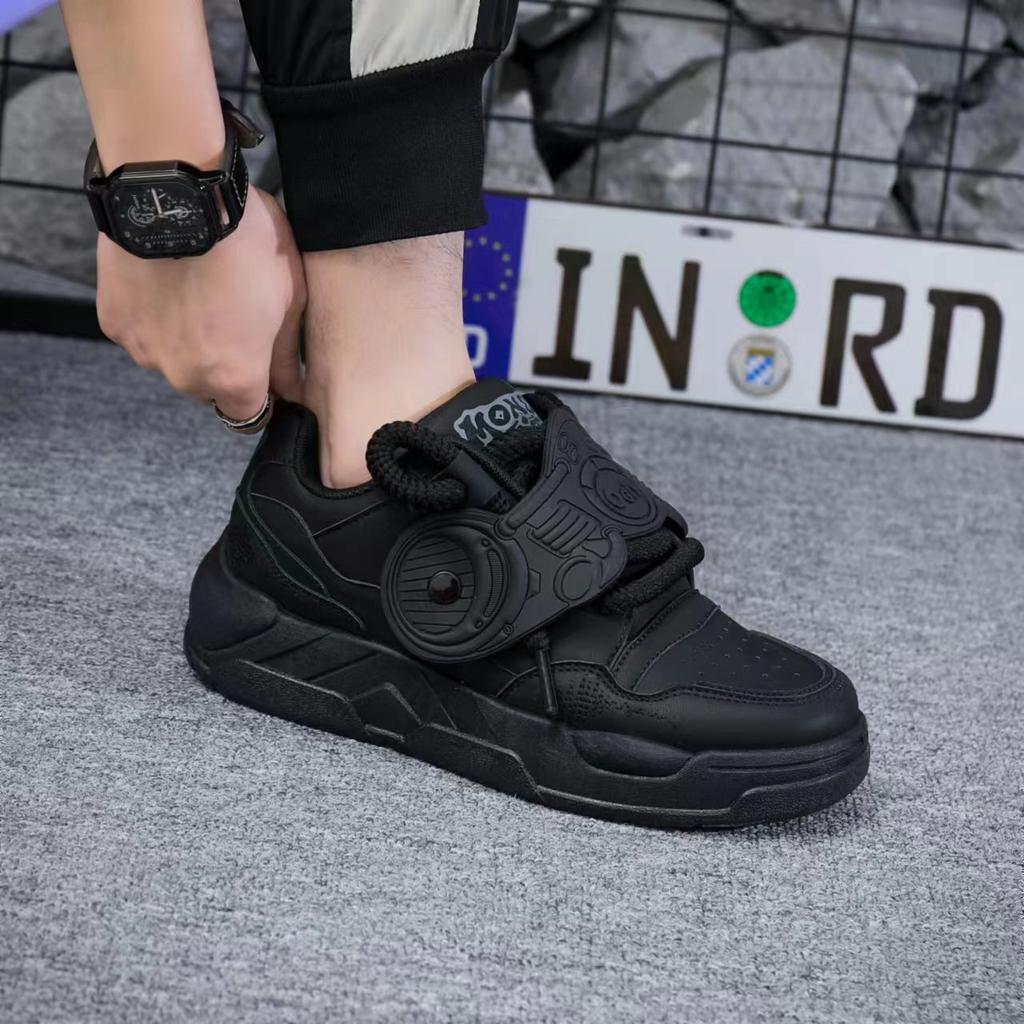 Spring new men's shoes color matching bread shoes student versatile sports board shoes comfortable casual platform heightening shoes