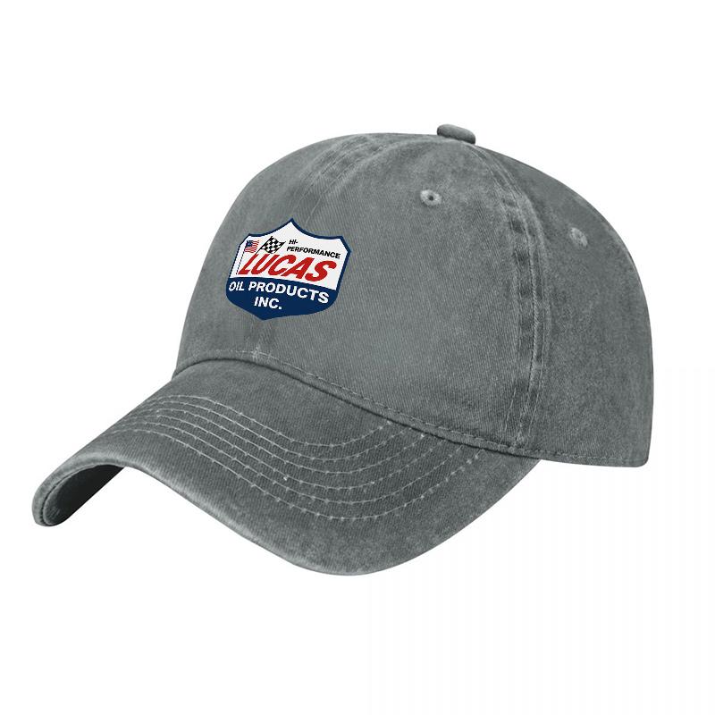 Lucas Oil Products Inc Washed Cotton Baseball Cap Classic Logo Design Unisex Adjustable Hat Durable Canvas Material