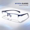 Fashion TR90 Myopia Eyeglasses Vintage Men Business Half Frame Near&Far Sight Comfortable Eyewear Diopter 0 To +4.0