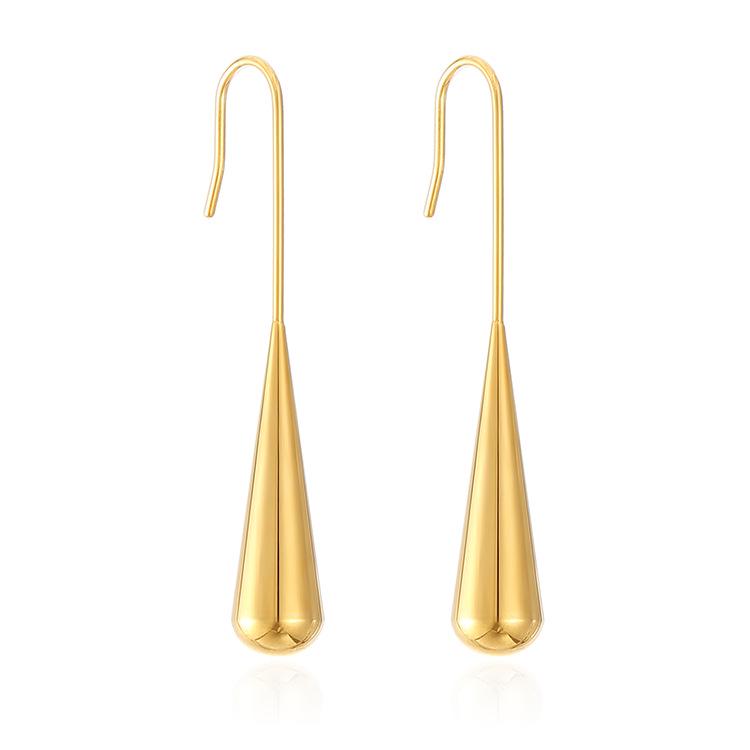 

High-End Minimalist Teardrop Titanium Steel Earrings for Women