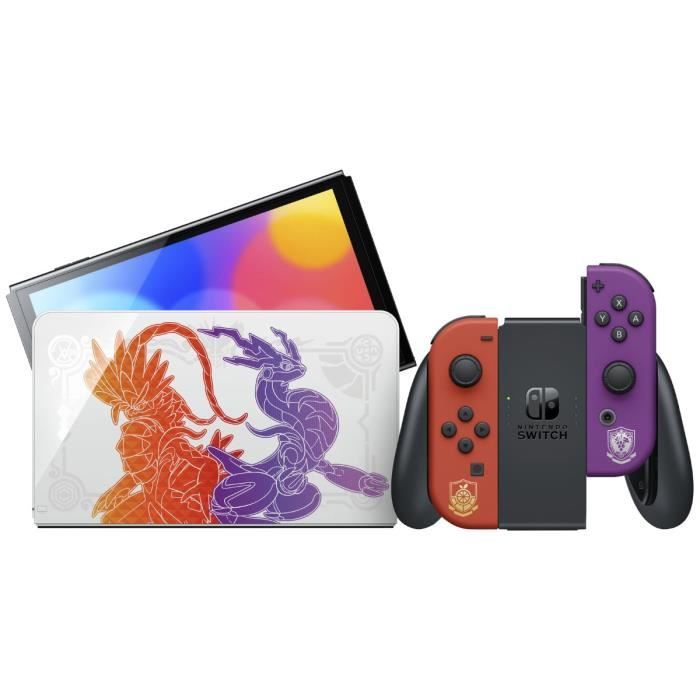 Console Nintendo Switch - Modèle OLED • Édition Limitée Pokémon Violet &amp; Écarlate