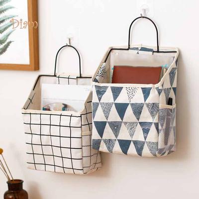 Wall Hanging Storage Bag Book Magazine Phone Holder Pouch Organizer with Hook Live City Fashion Home Decor