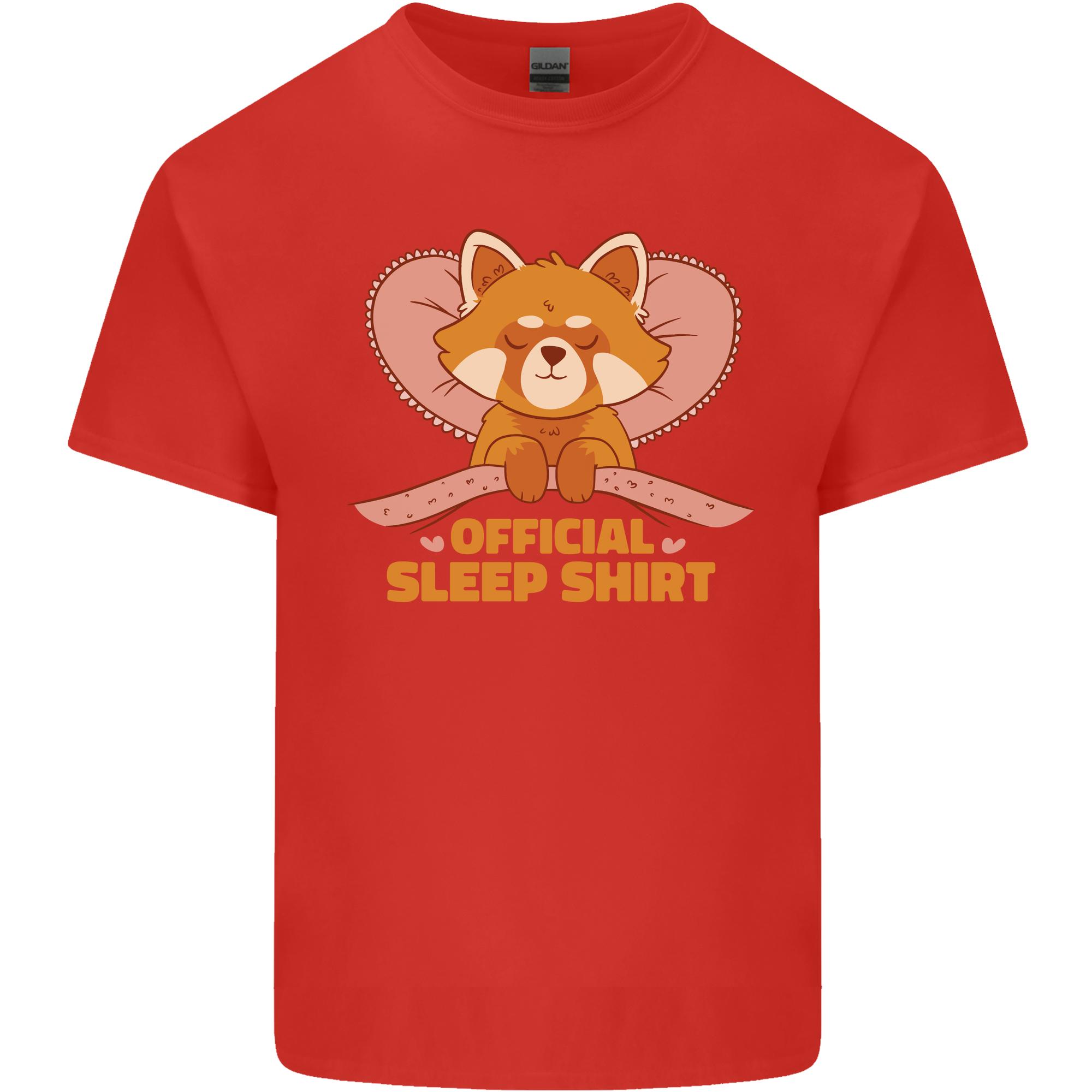 Red Panda Bear Funny Sleep Sleeping Unisexs Light Cotton TShirt S