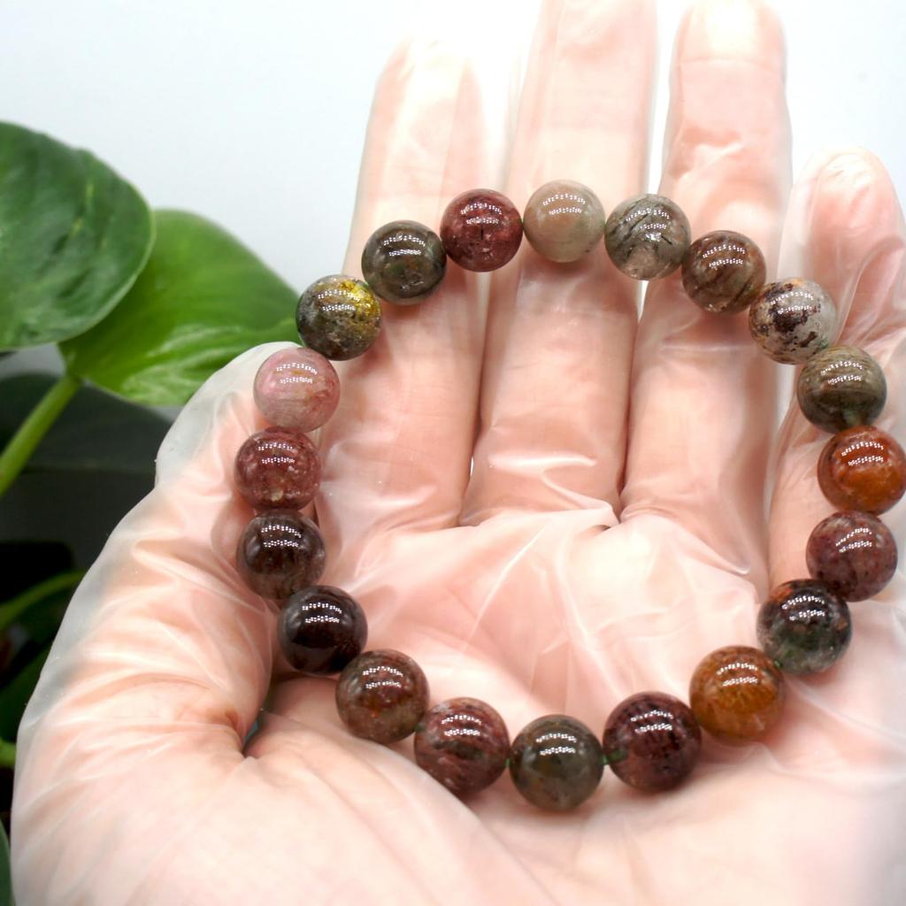 Garden Quartz Natural High Carefully Good Comes with Bead Threading Wire and Great Gift Diameter [TANAKA YA] Bracelet, Quartz, Quality, Selected,