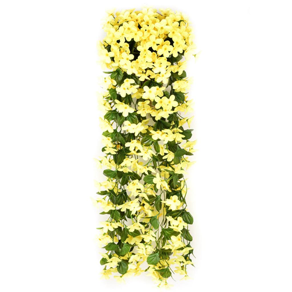 Artificial Flowers Rattan Fake Plants Vine Decoration Wall Hanging Violet Home Decor Accessories Wedding Decorative Wreath