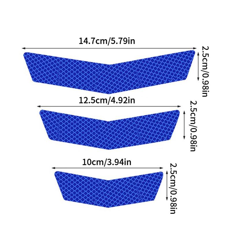 

3шт наклейки для мотоциклов Светоотражающие предупреждающие трапециевидные ленты со стрелками на хвостовом крыле