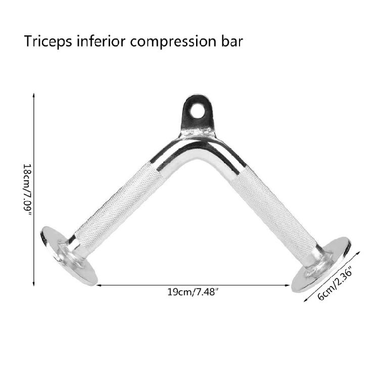 Non-slip V Bar Cable Machine Pull Down Handle Home Gym Cable Attachment Handle