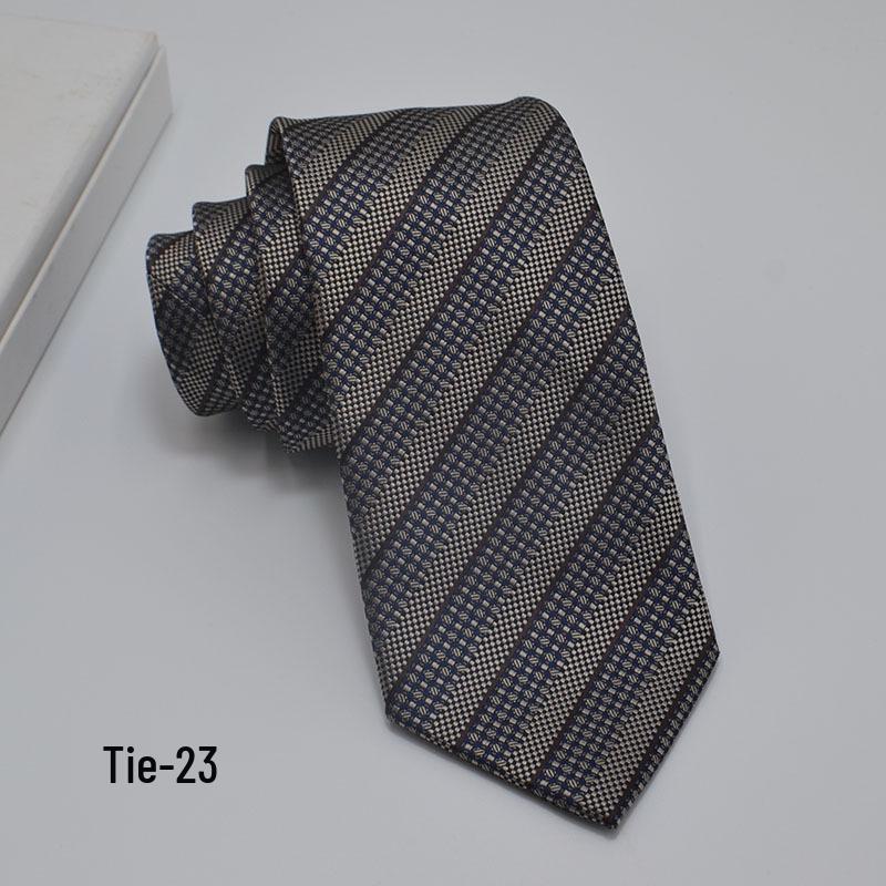 Men's 8cm Jacquard Polyester Tie - Business Formal and Casual High-Class Style